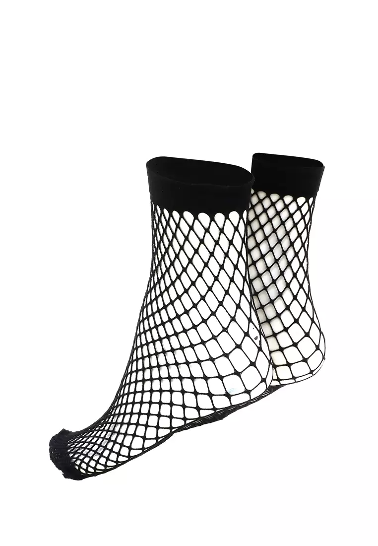 Nercyla Kaos Kaki Wanita Design Mesh 1 Pasang Comfortable Material Nylon ORIGINAL - Black