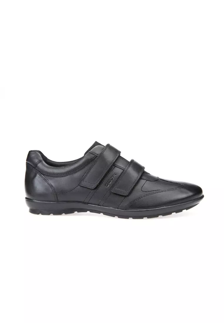 GEOX GEOX Men Symbol Strap Leather Shoes - Black U74A5D-00043-C9999F2 Online | ZALORA Malaysia