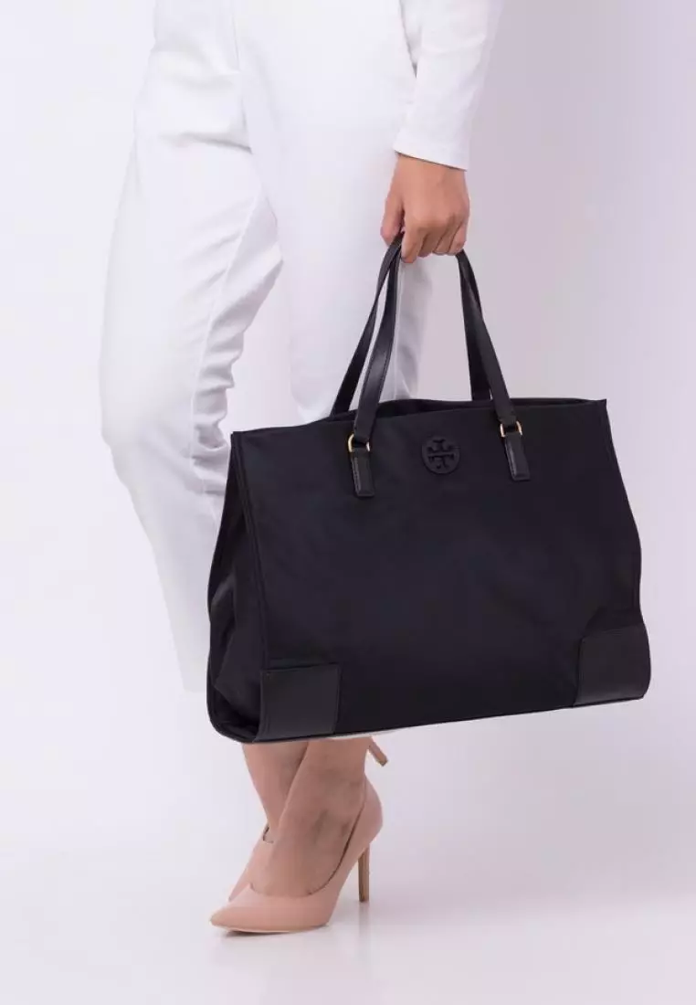 Tory burch ella nylon tote black cheap