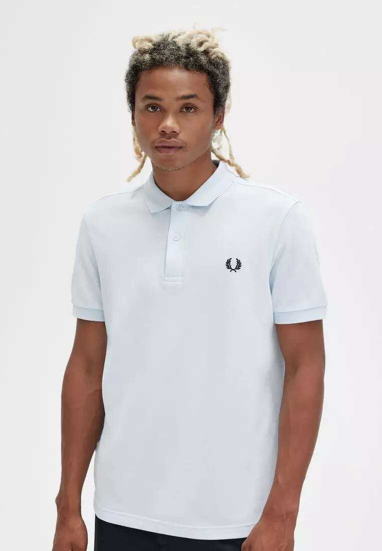 Fred Perry M6000 Plain Fred Perry Shirt (Light Ice)