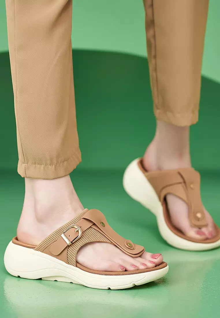 5CM Buckle Strap Flip Flops ALM398-2