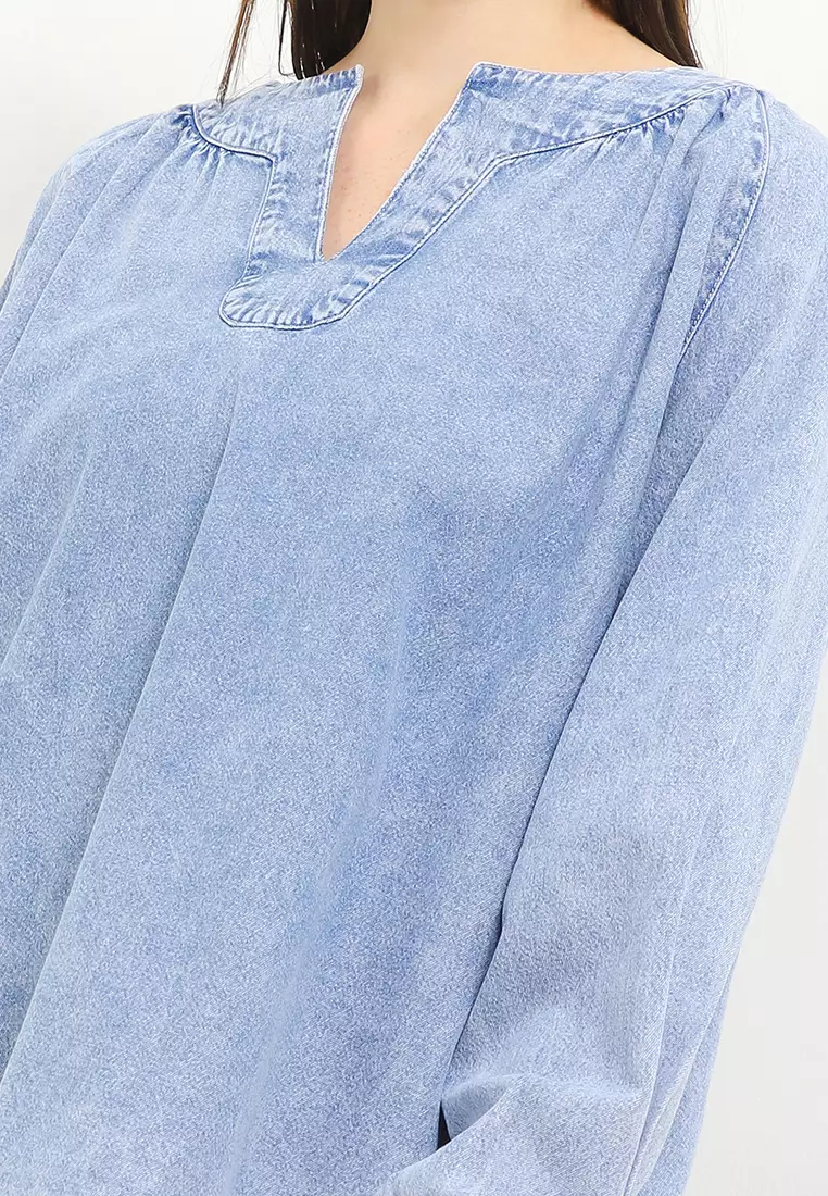 Baylin Denim Blouse