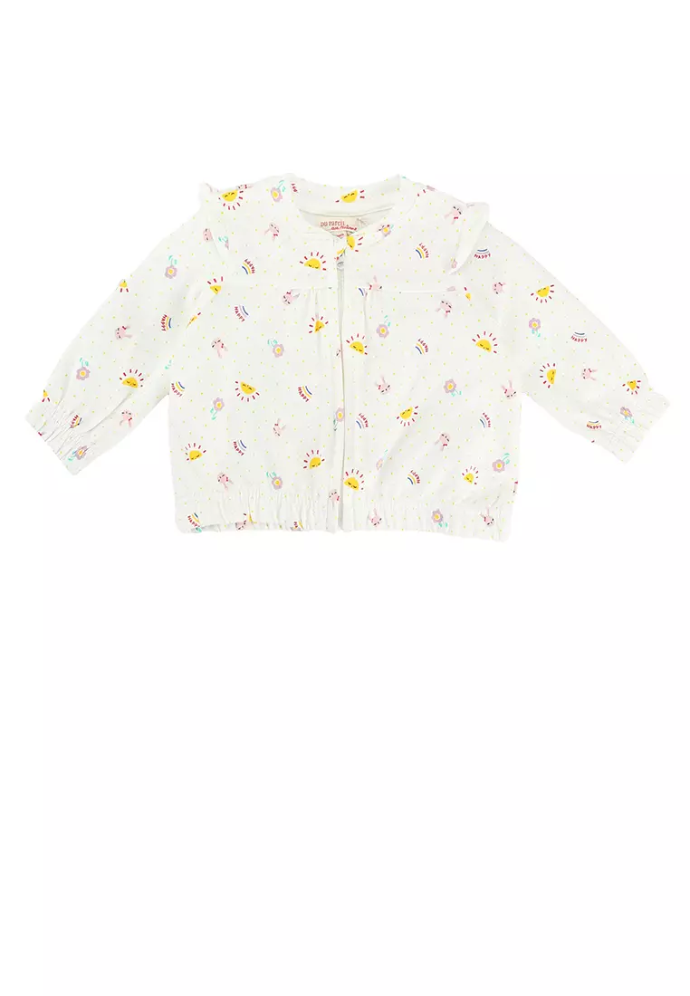 White printed sale jacket