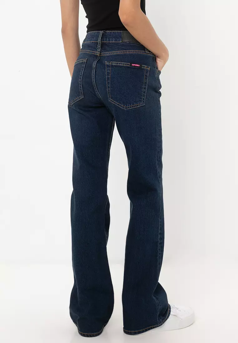 Vintage Mid Rise Slim Flare Jeans
