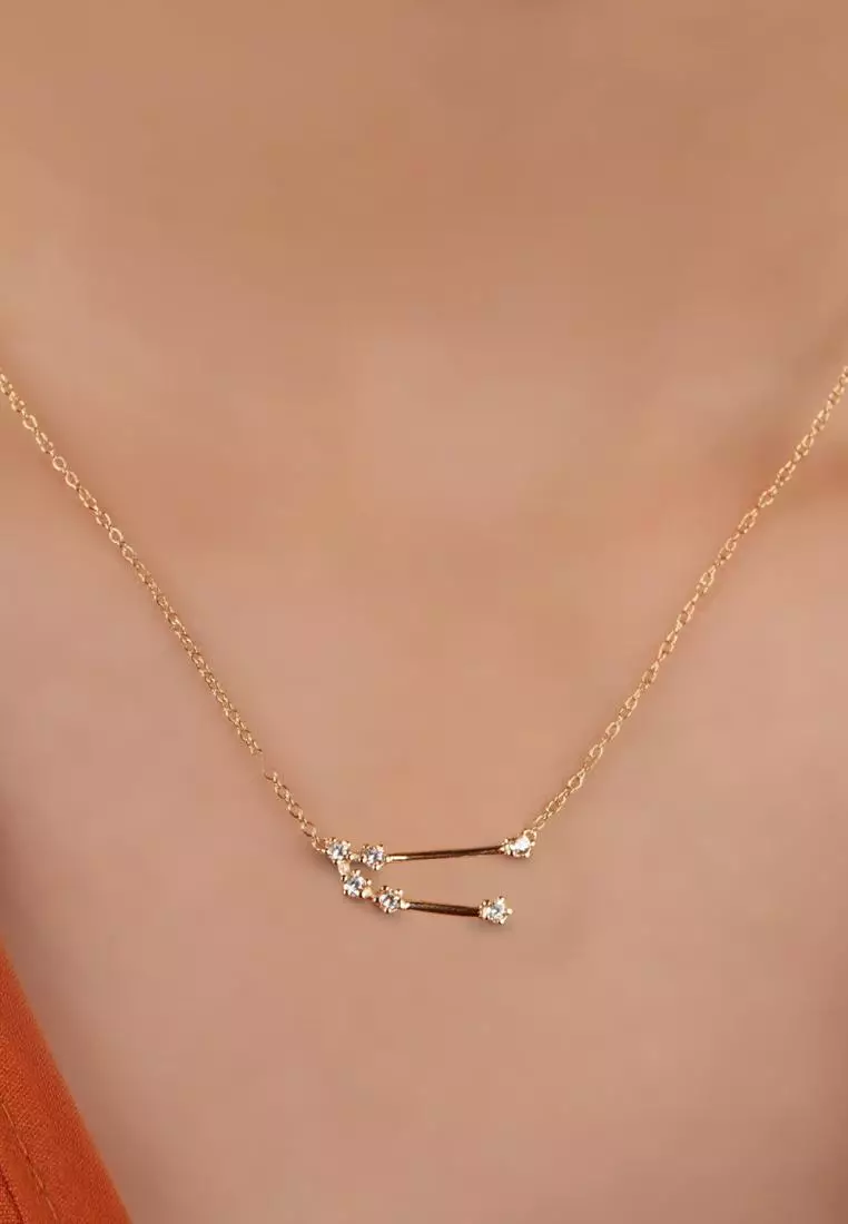 Vermeil Constellation Necklace Aquarius