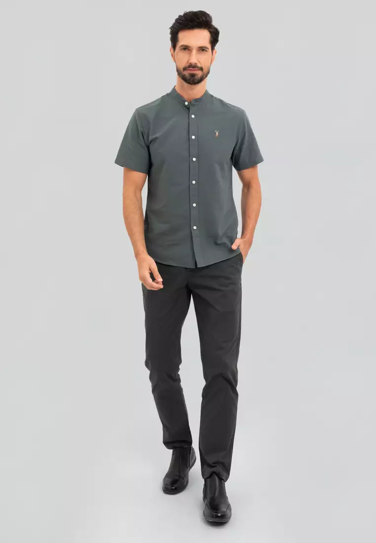 Polo Haus - Men’s Cotton Mix Signature Fit Mandarin Collar MBSSE003