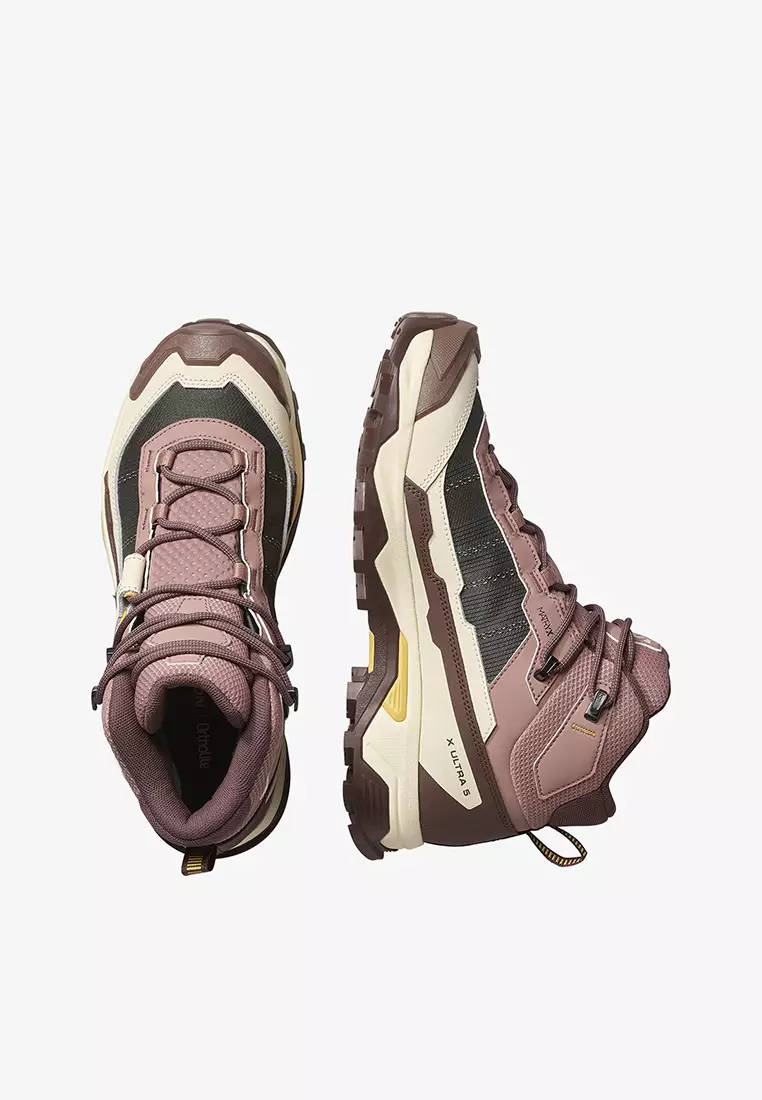 Ultra 5 Mid Gore-tex Women Outdoor Shoes in Burlwood / French Roast / Rattan