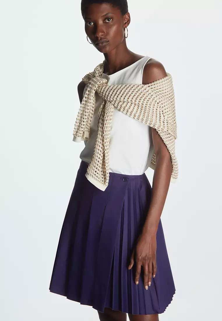Pleated mini skirt best sale online
