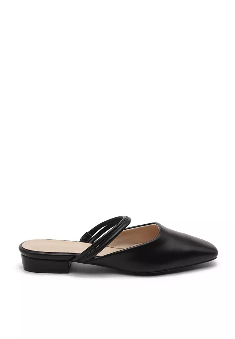 Discount on Sappun  shoes - SKU: Hamelly Strap Mule Slippers (2cm) - Black