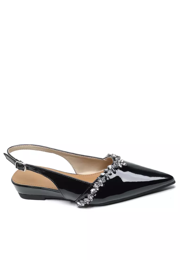 Discount on Twenty Eight Shoes  shoes - SKU: 3CM Rhinestone Slingback Mid Heel Shoes WW875-6