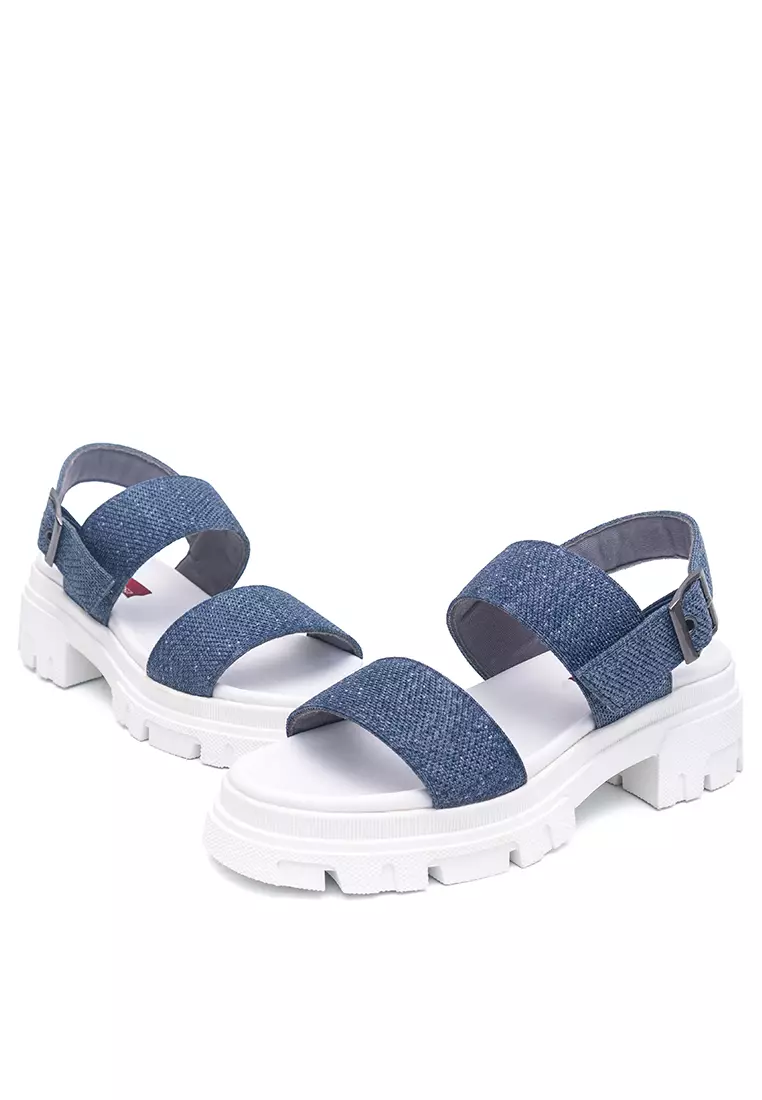 Izzy Platform Sandal in Denim