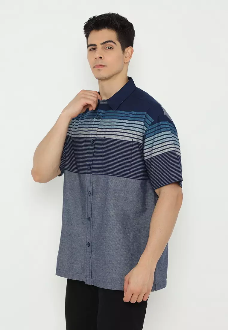 POLICE Kemeja Border Printing Regular Fit Pria