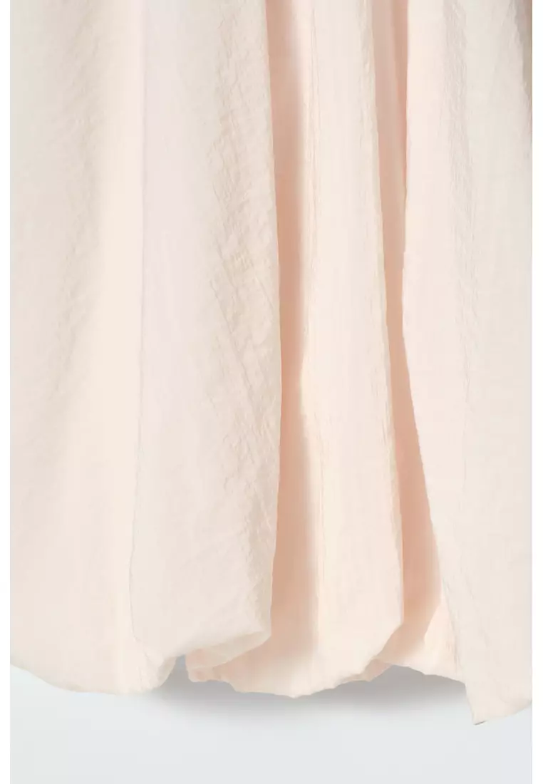SLEEVELESS BUBBLE-HEM MIDI DRESS
