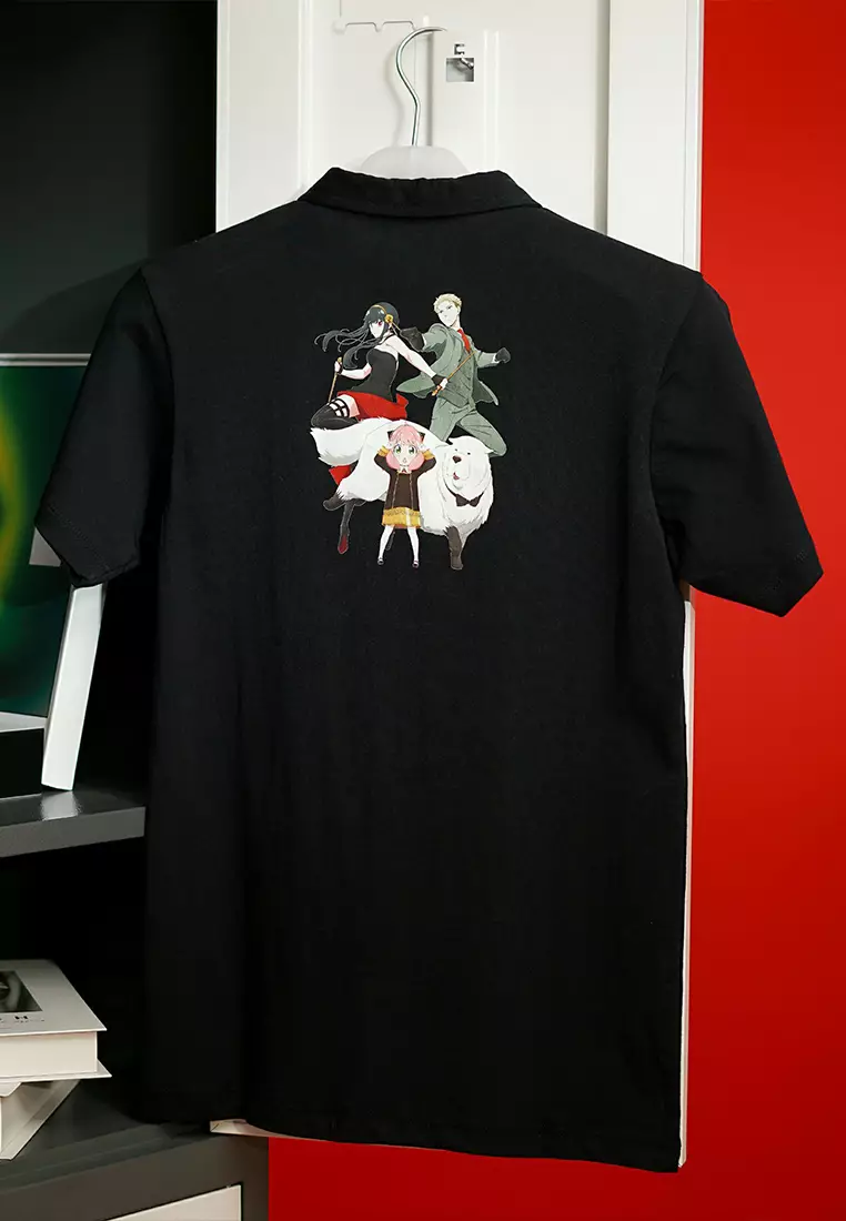 Cressida X SpyxFamily Kaos Kerah Kids Boy Black F002H3