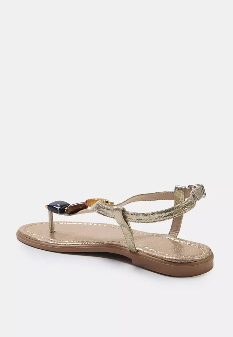 Beaded Flat Sandals