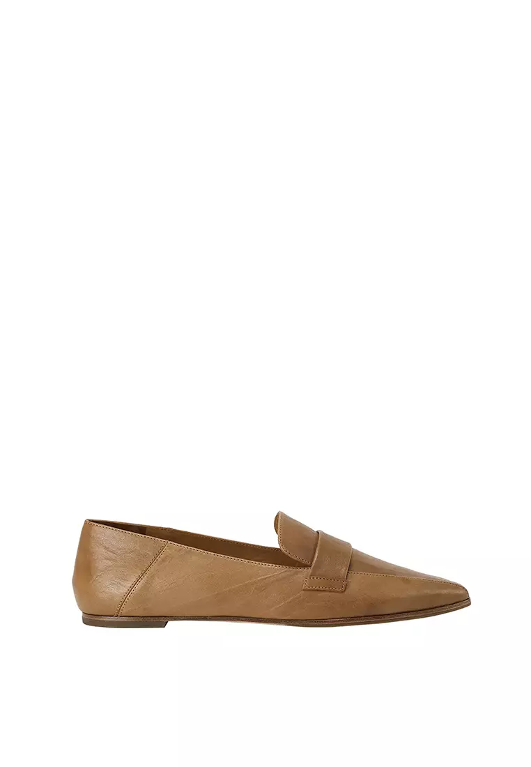 Discount on Beracamy  shoes - SKU: Beracamy Mini Square Pointed Flat Loafer  - Toffee