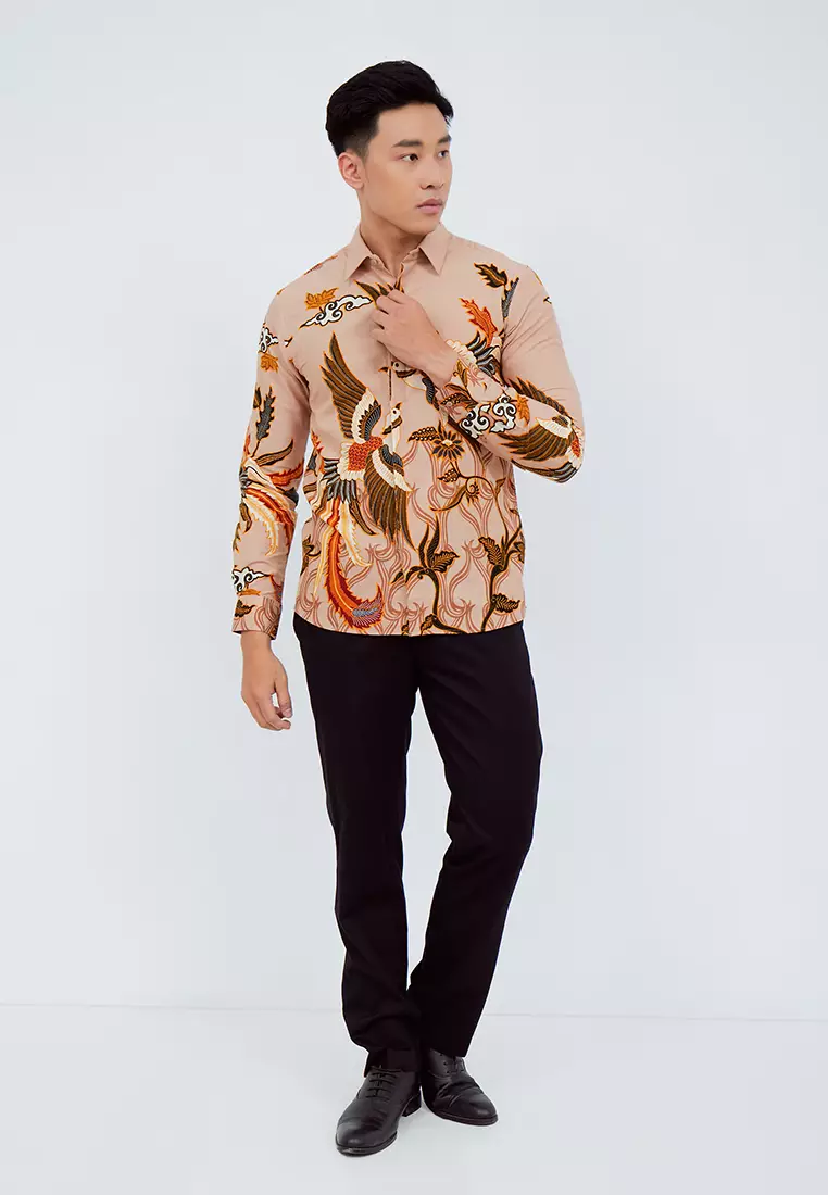 Slimfit Garva Kemeja Batik Pria Lengan Panjang