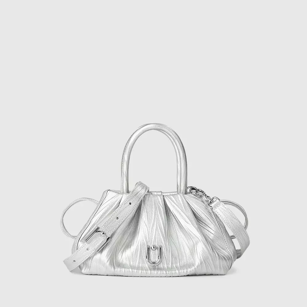 TEESCHALE MINI SHOULDER BAG IN SILVER