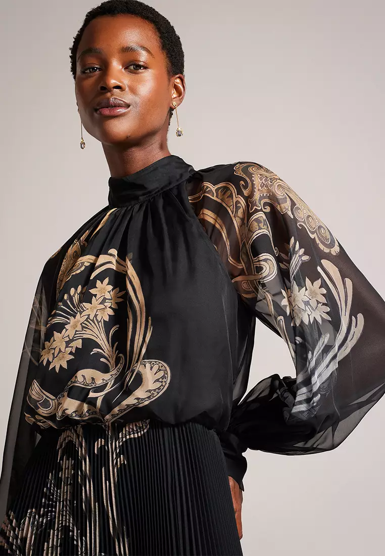 【新品】Ted Baker Balloon Sleeve Maxi Dress 新品】Ted Baker Balloon Sleeve Maxi Dress