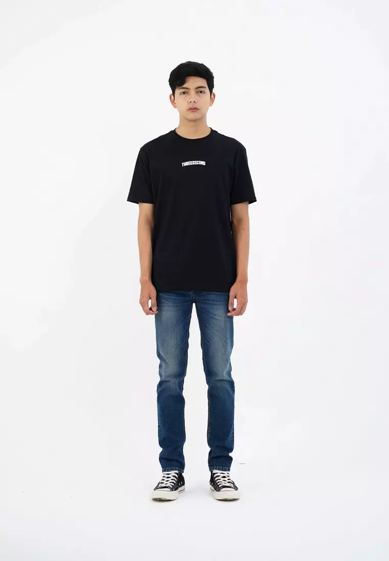 3Second Men's T-Shirt Short Sleeve Regular Fit Cotton Poca C930125