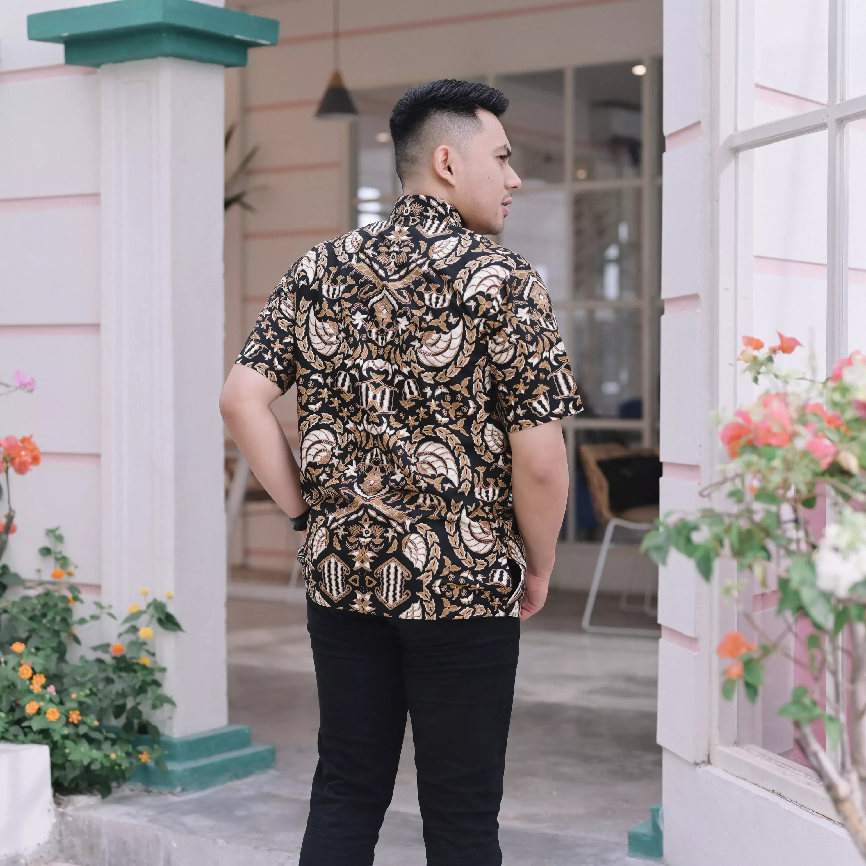 kemeja batik pria lengan pendek rebosa STKH213