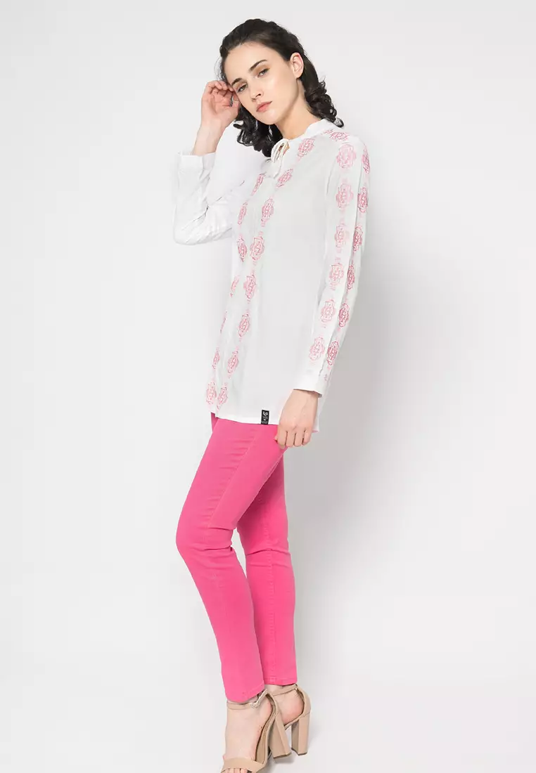 LGS - Baju Tunik Wanita - Lengan Panjang - Motif Bordir - LLSH.385.S1029.P334.7C-L/S