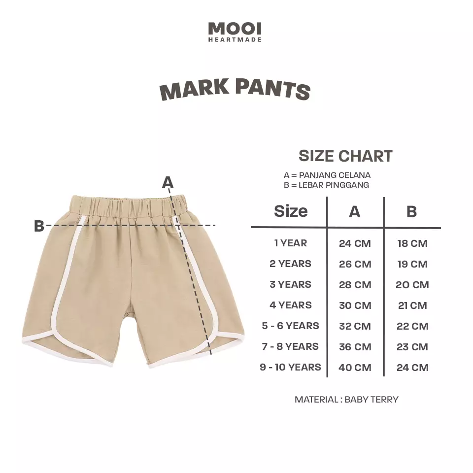 Mooi Celana Pendek Anak Laki - Laki Mark Pants Kids - Black