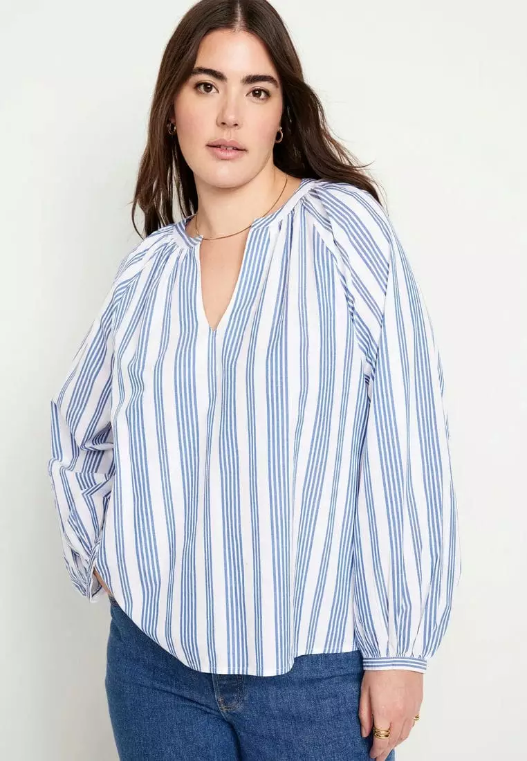 Buy Old Navy Long-Sleeve Split-Neck Top For Women 2025 Online