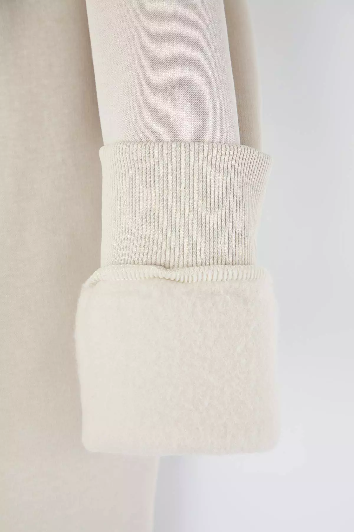 Teen Stone Hooded Back Angel Printed Thick Fleece Oversize Knitted Sweatshirt