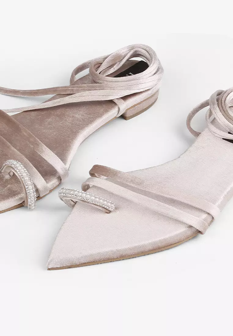 Iride Strappy Sandal in Greige