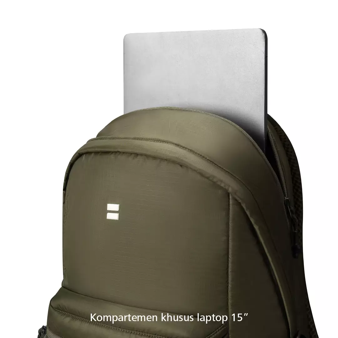 Leroy Laptop Backpack 15-Inch Tas Ransel Kerja Kuliah Sekolah Praktis - Olive