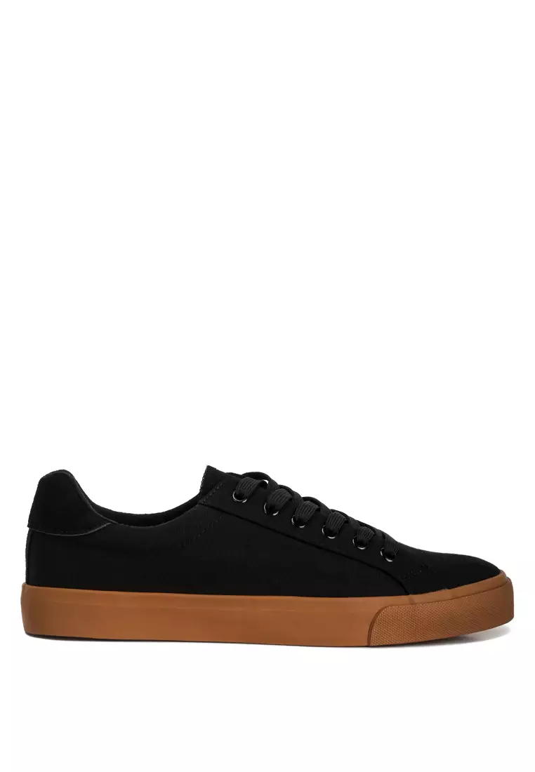 Discount on London Rag  shoes - SKU: Men's Color Block Casual Canvas Sneakers in Black