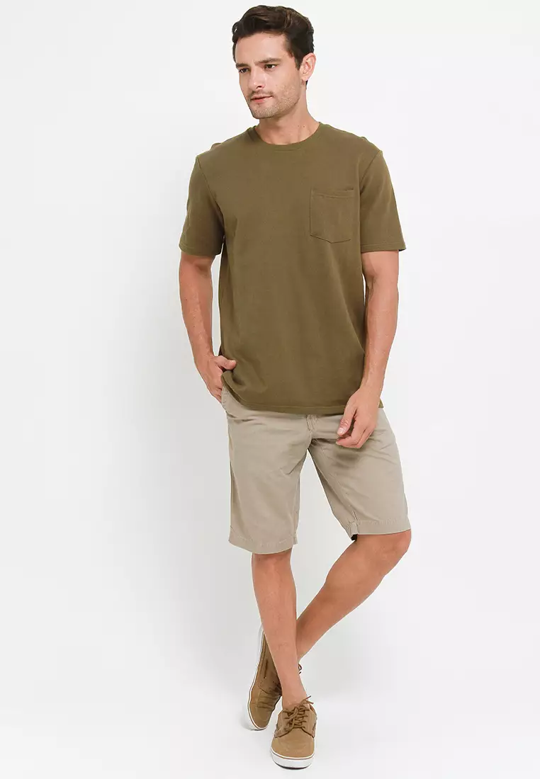 Dillca X Batik Rizqina Cotton Chino Short Moca