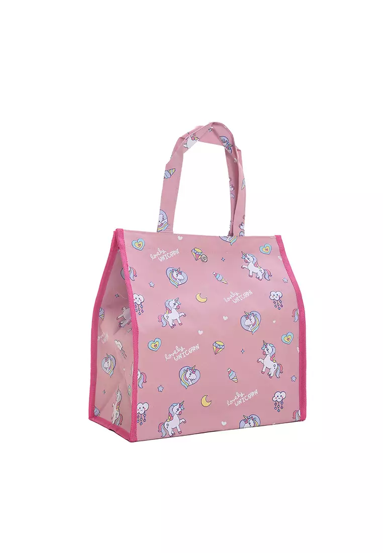 Tas Tempat Makanan Thermal Lovely Unicorn Pink 26x27 cm