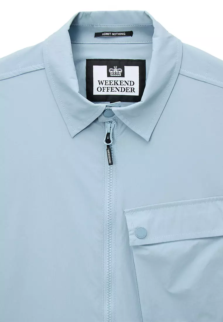 MENS BLUE TOURMALINE SOUTHBANK TECHNICAL OVERSHIRT