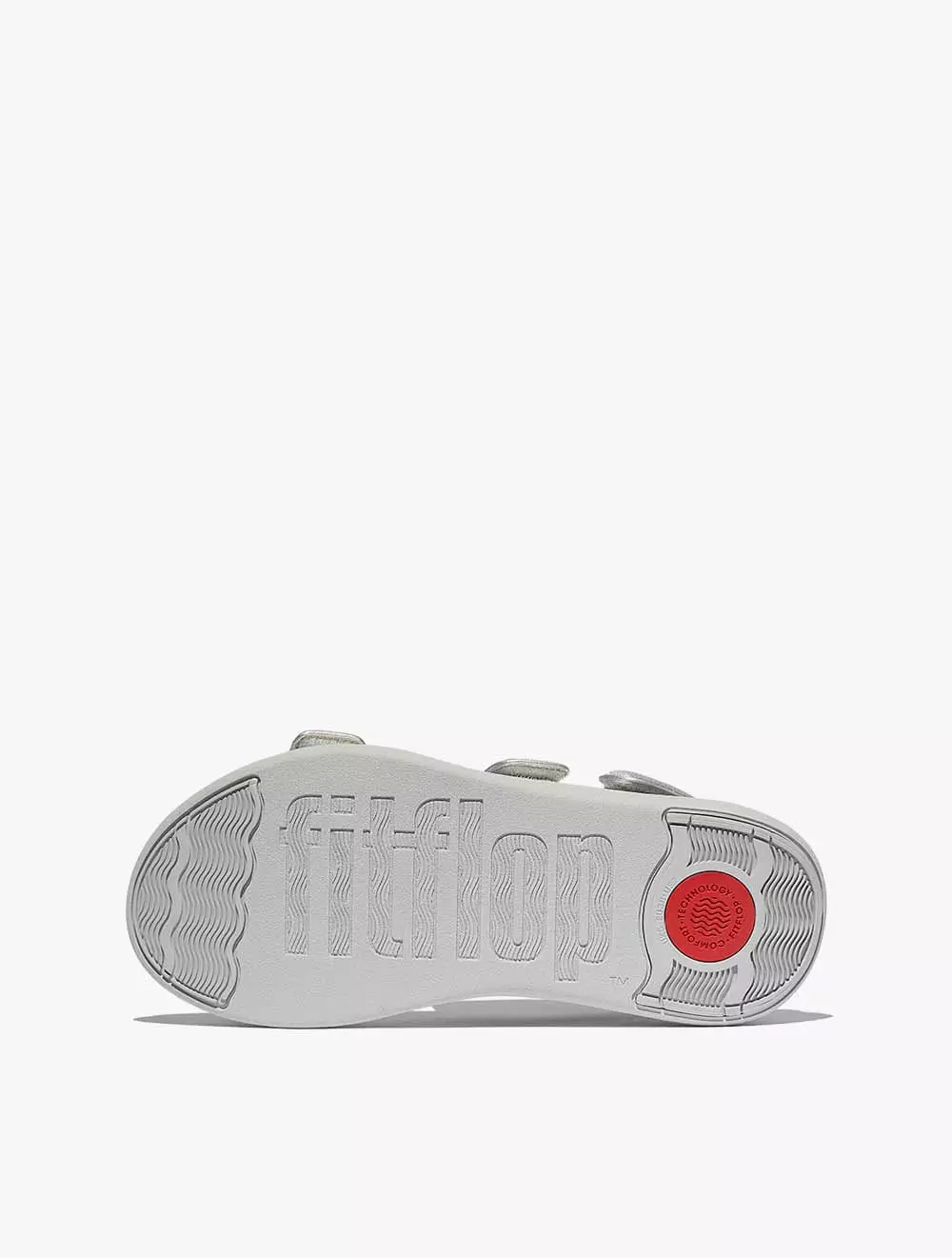 Fitflop F-Mode Go Adjustable Flatform Back-Strap Sandals - Silver