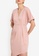 ZALORA WORK pink Asymmetric Hem Wrap Dress 966DCAA892C0F2GS_3