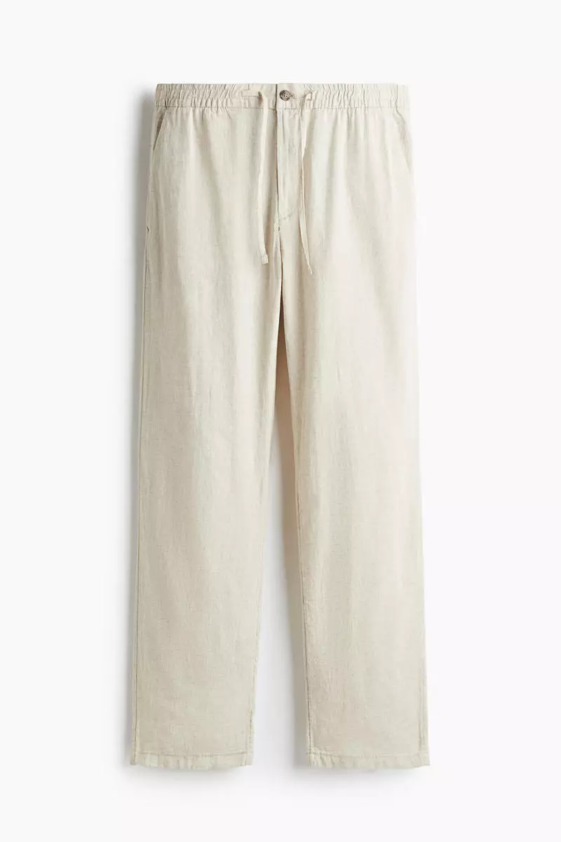 Regular Fit Linen-blend trousers