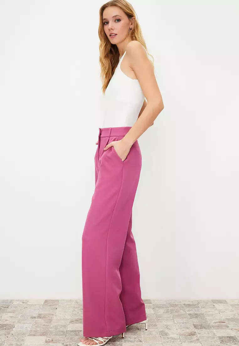 High Waist Pleated Trousers