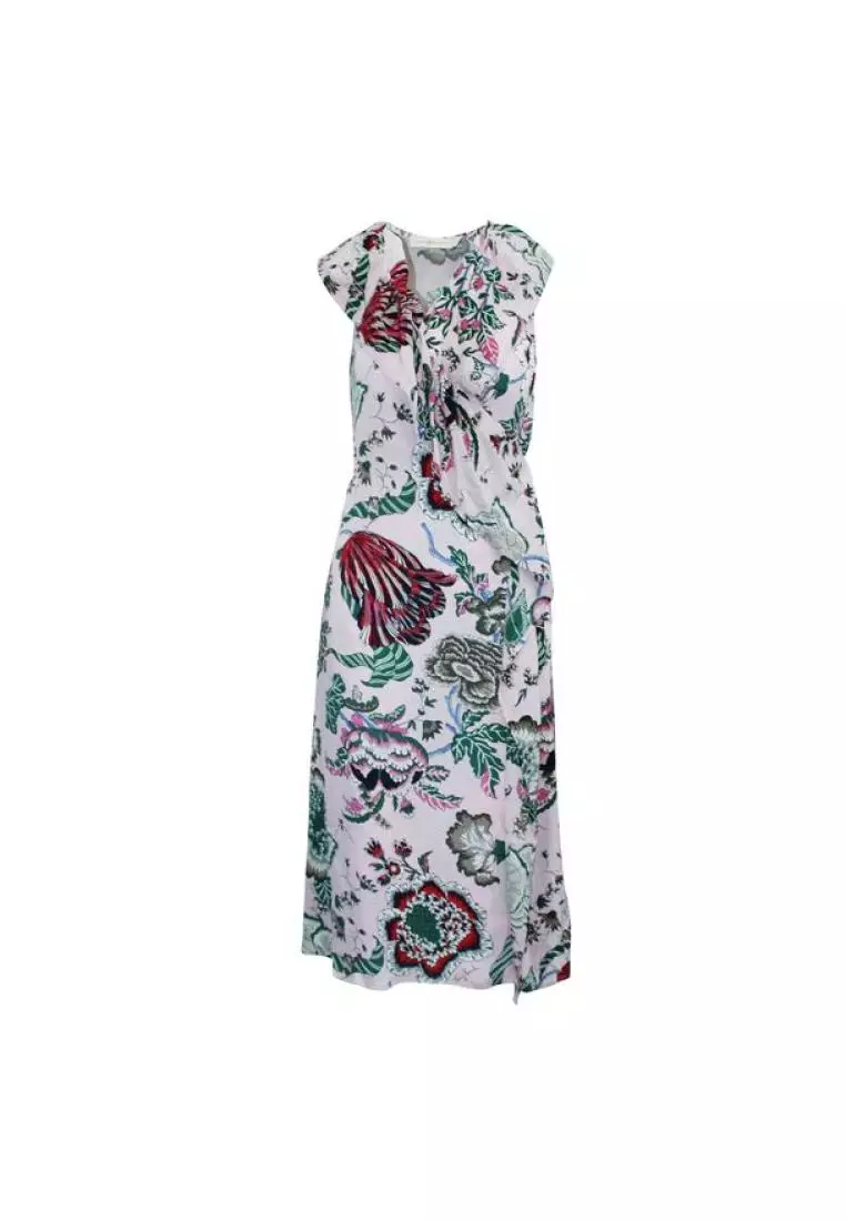 Tory burch printed wrap dress top