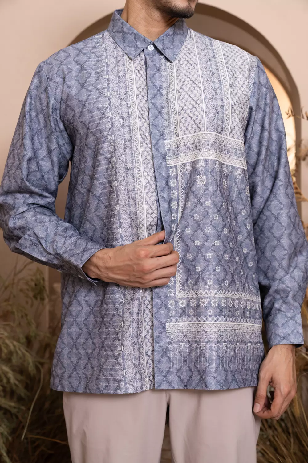 Klamby - Mariri Long Shirt Men Indigo Charcoal