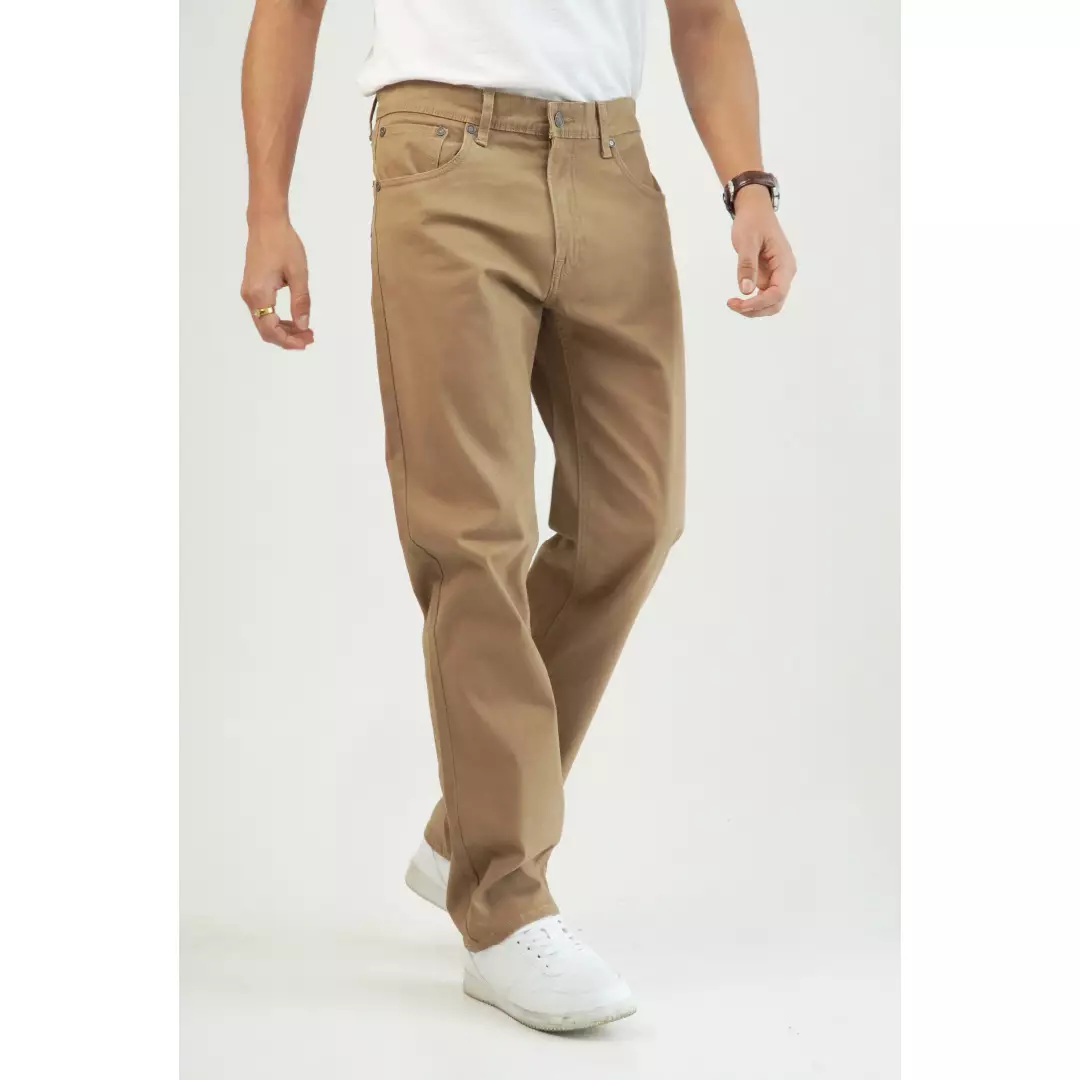 Emba Denim - BS08 Katun Twill Celana Panjang Katun Pria Regular Fit Stretch Brown