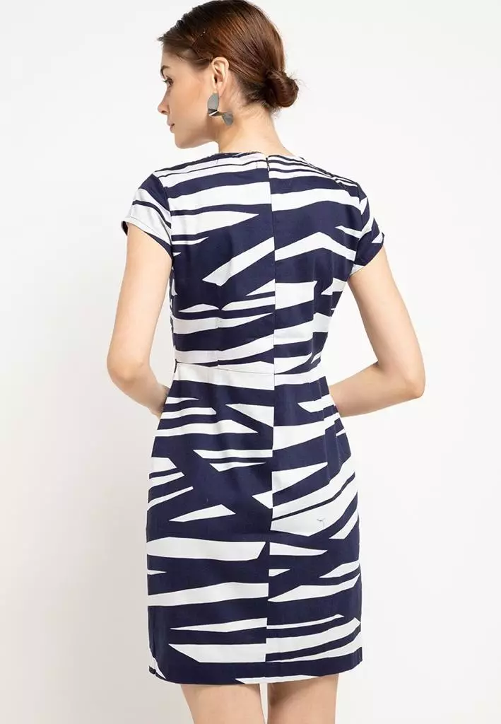 Chanira Heloise Dress-Navy White