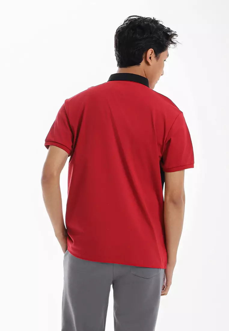 Forest Premium Cotton 210gsm Cut & Sew Polo T Shirt Men  - 24017-56Maroon