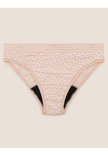 MARKS & SPENCER beige M&S Light Absorbency High Leg Period Knickers 8C5DBUS9C43B2CGS_1