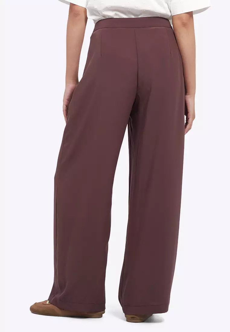 Belted Wide Leg Flowy Pants