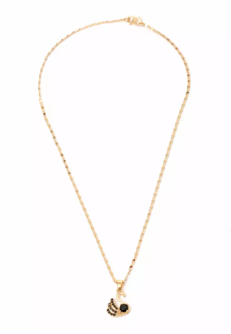 Kalung Aksesoris Wanita Bermotif Crystal Stone Design Casual Elegant Look - 128