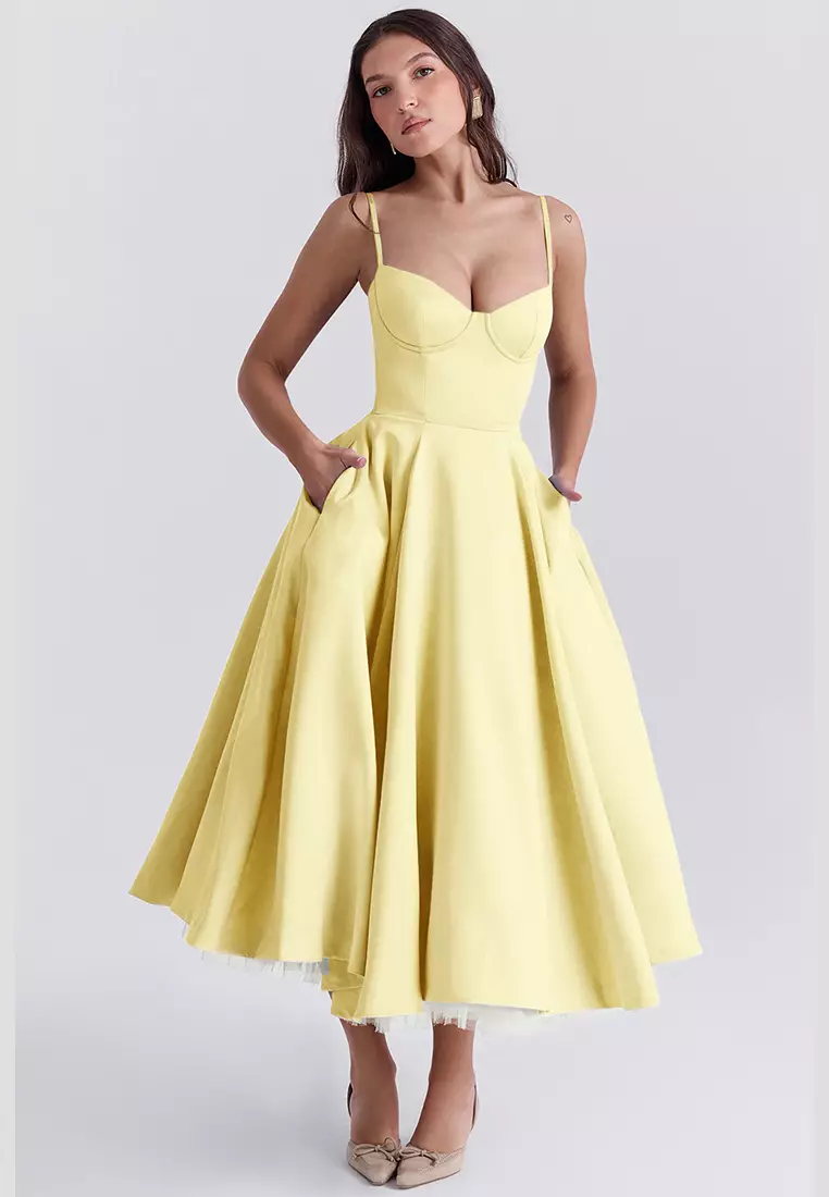 French mesh double-layer suspender dress CA25042264YE