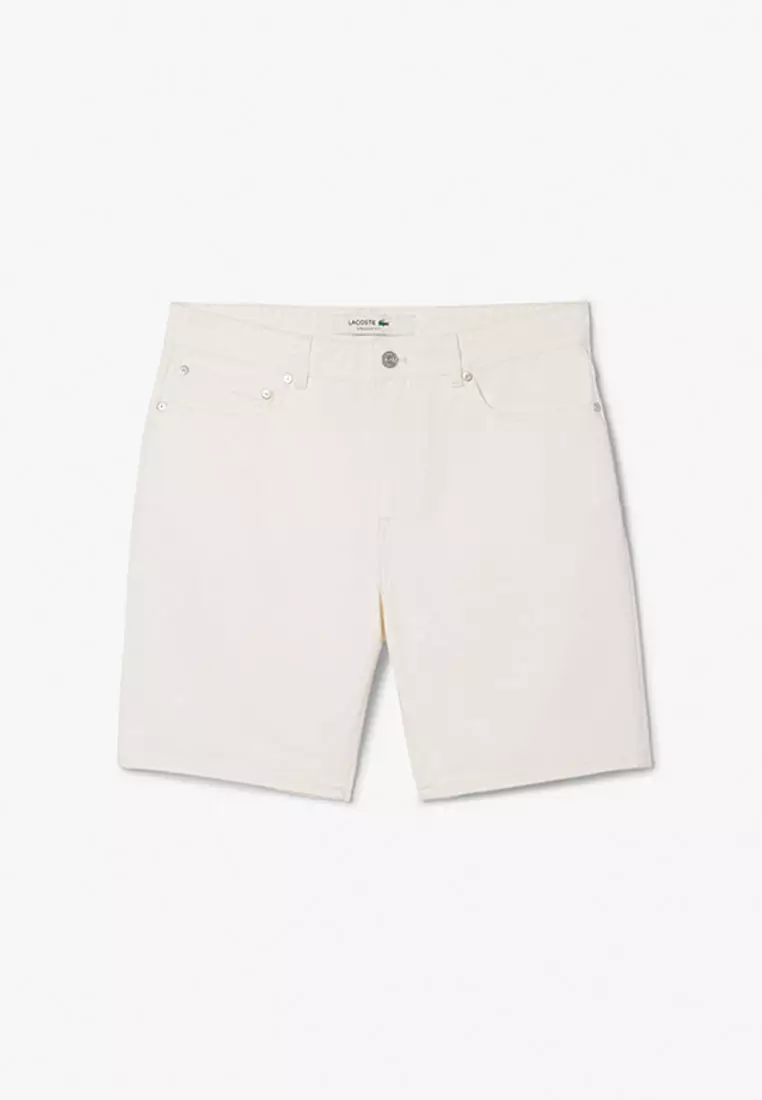 Straight Fit Denim Bermuda Shorts