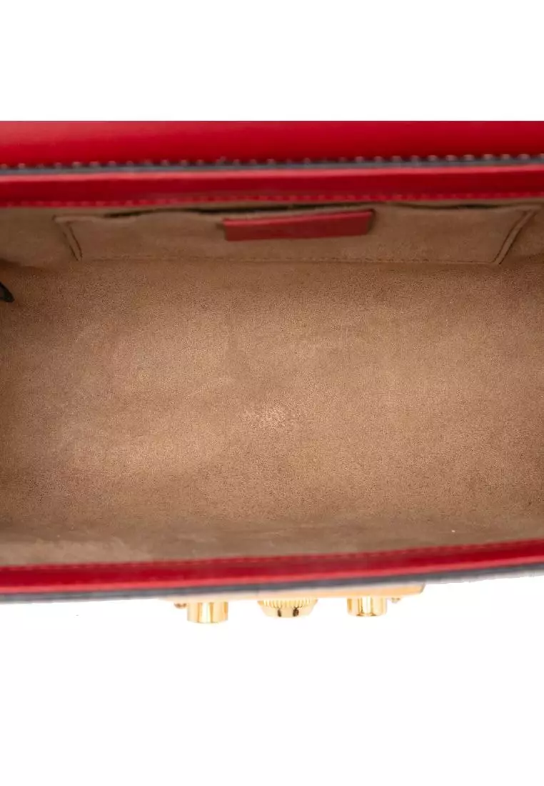 Pre-Loved Gucci Small Gg Supreme Padlock Crossbody